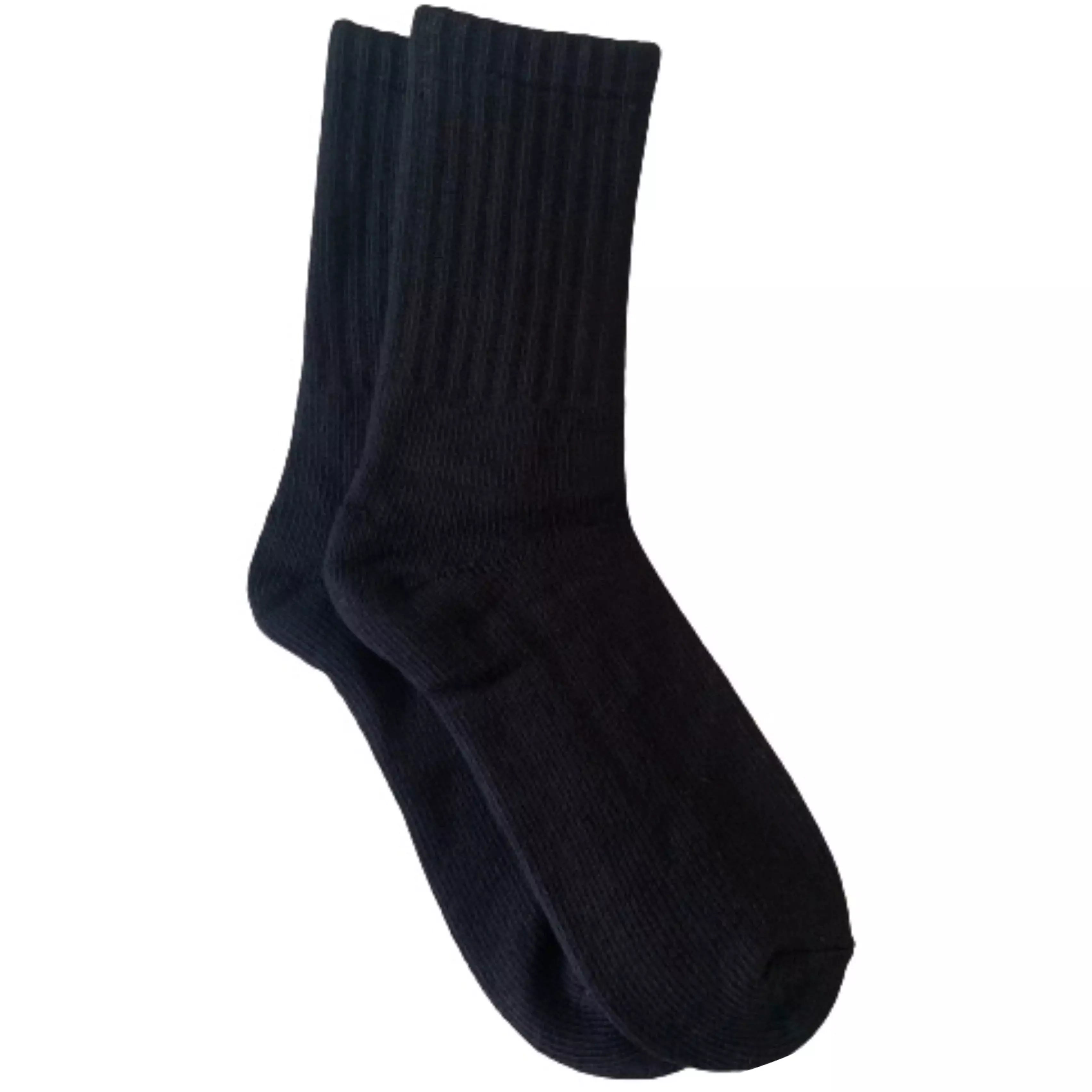 3 Pack Bamboo Work Socks  Black Hypoallergenic Anti Bacterial Super Soft Thick Unisex