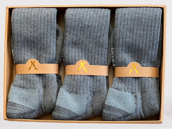 Merino Wool Hiking  Socks- Charcoal 3 Pairs