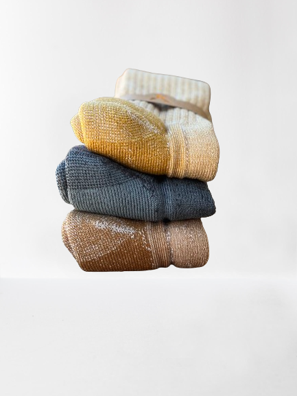 Merino Wool Hiking  Socks- Mustard -Charcoal -Sandy Taupe  3 Pairs