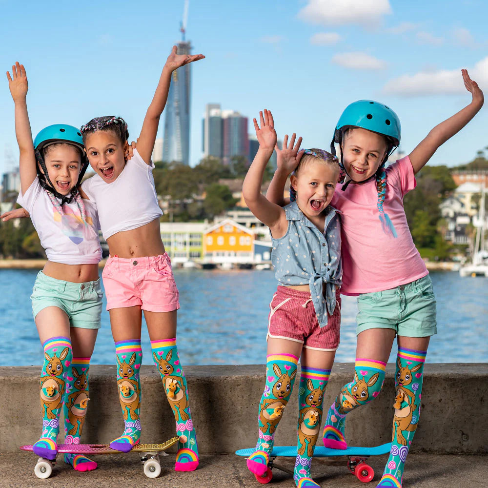 With MADMIA's Kangaroo Socks, which include a stuffed baby Joey, get ready to hop into style!  These socks are not your typical footwear; rather, they are a style statement that honours Australia's national animal, the kangaroo. The socks themselves are made of premium, comfortable, and long-lasting materials, so you can count on them to last you for many years.