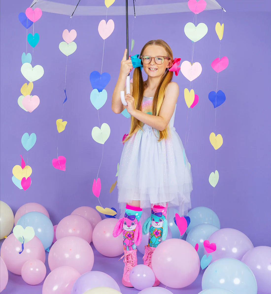 A hippity hoppity Join the cute Hunny Rabbit Socks with ears! You can get long-lasting vitality, a cute appearance, and quirky feet with just one serve of these colourful bunny crazy socks!