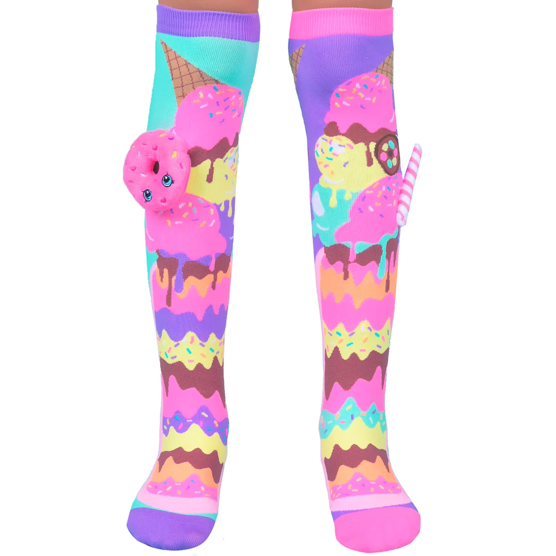 Our MilKsHake Socks are the ideal way to give your wardrobe a dash of sweeTness and fun. These hilarious socks have a one-of-a-kind design that includes a silly straw and a fluffy donut attached.  These socks are soft, comfy, and long-lasting because they are made of premium materials.