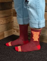 Teachers Socks cause Teachers Rock! Premium Quality- Novelty