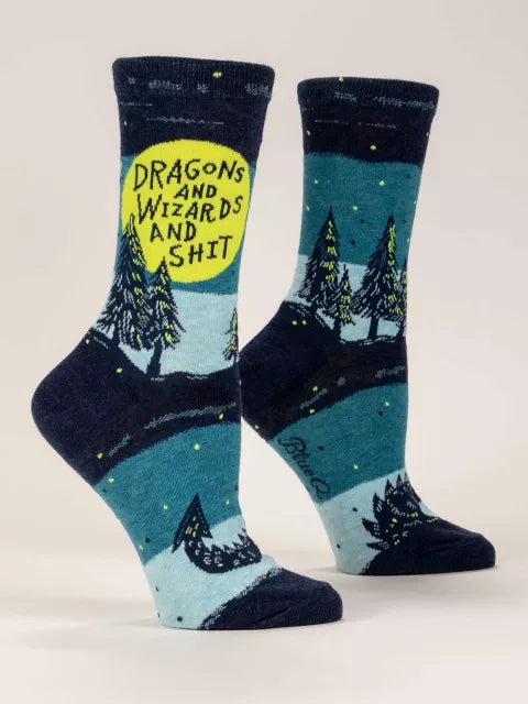 Novelty Socks-Dragons And Wizards