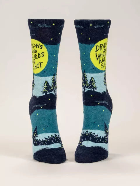 Novelty Socks-Dragons And Wizards