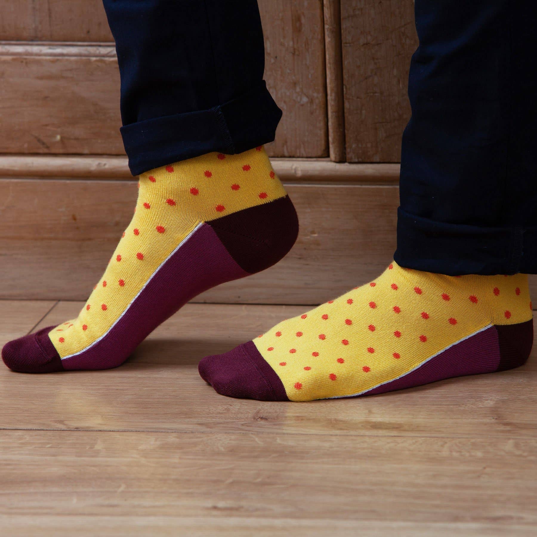 Pin Polka Socks - Honey