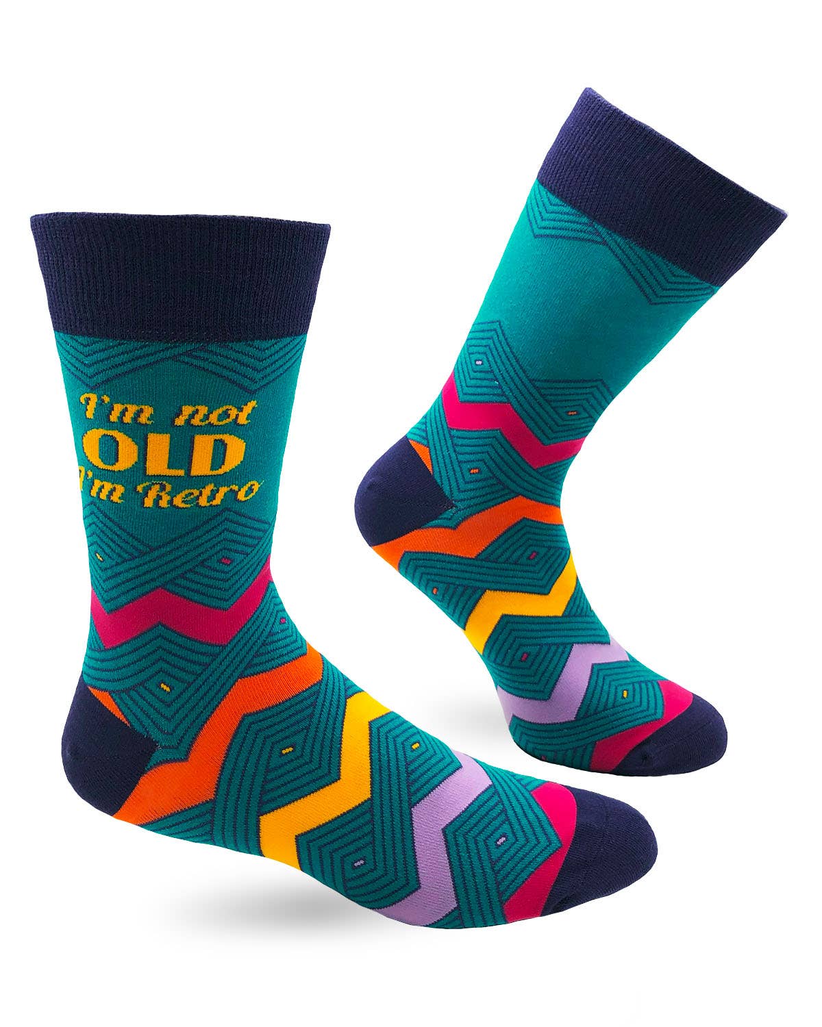 Novelty Socks - I'm Not Old I'm Retro Men's Novelty Crew Socks