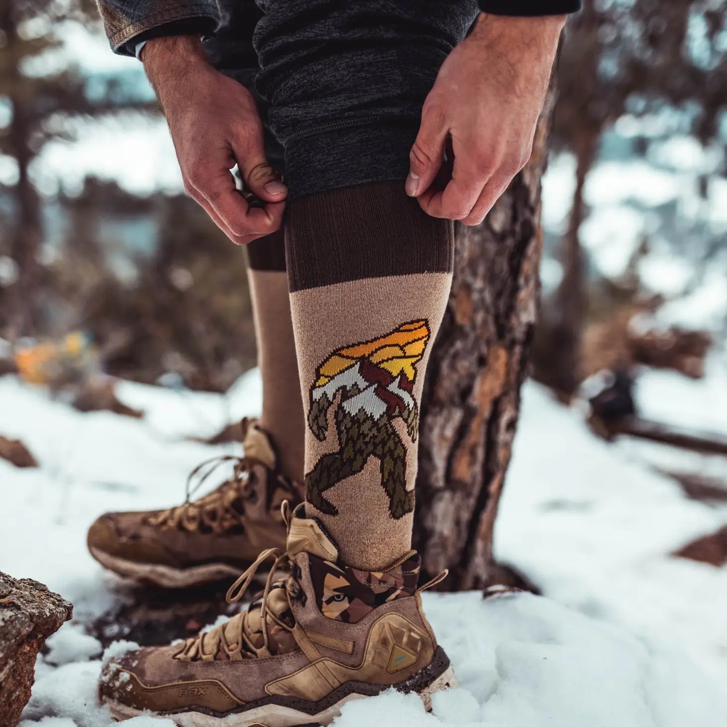Men's Yeti Hiking Socks - Hemp