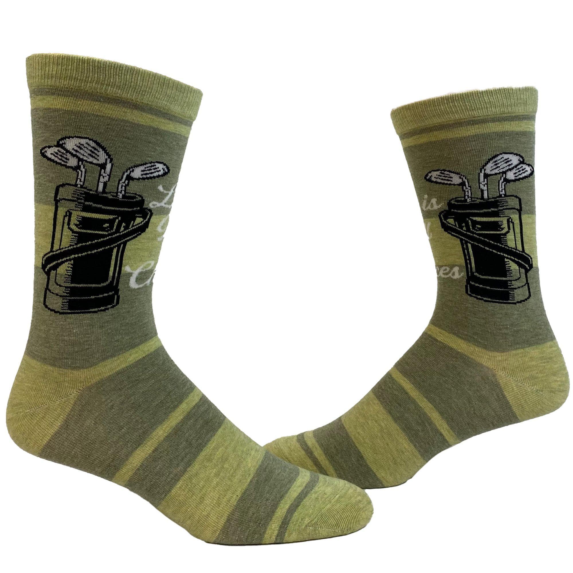 Novelty Socks -Men's Life Is Full Of Choices Socks Cool Golf Golfing Sock