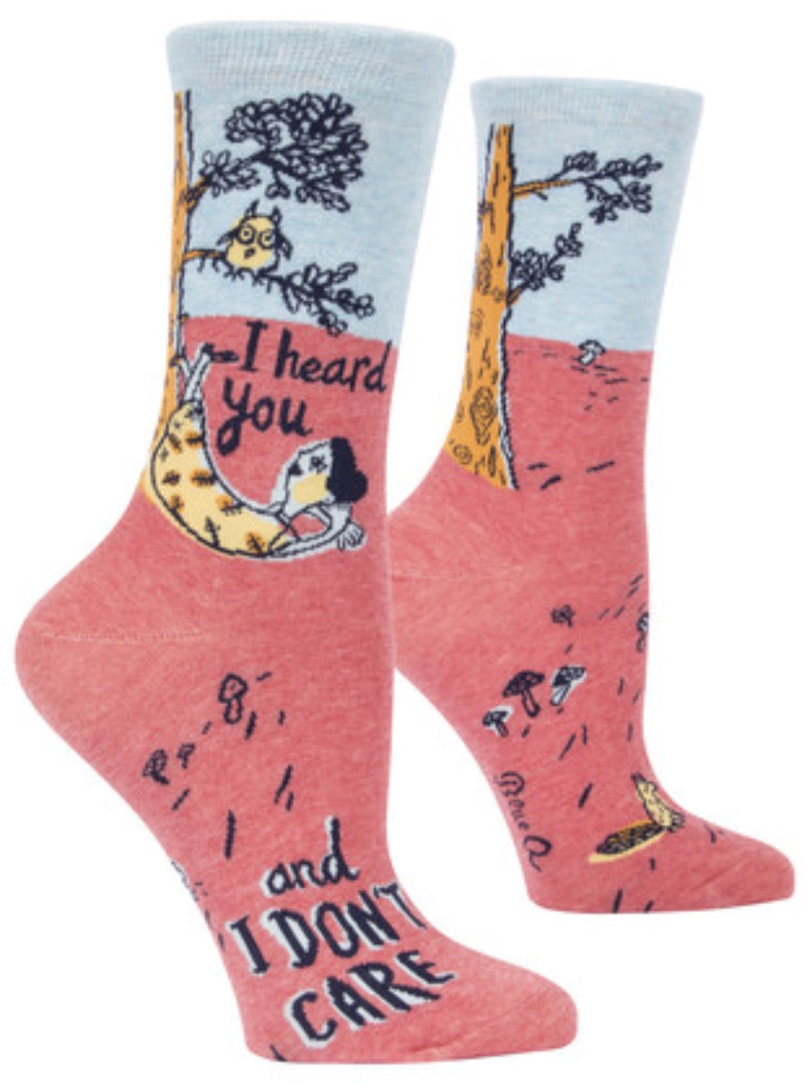 Novelty Socks - I heard you and don't care!ππ§¦π₯