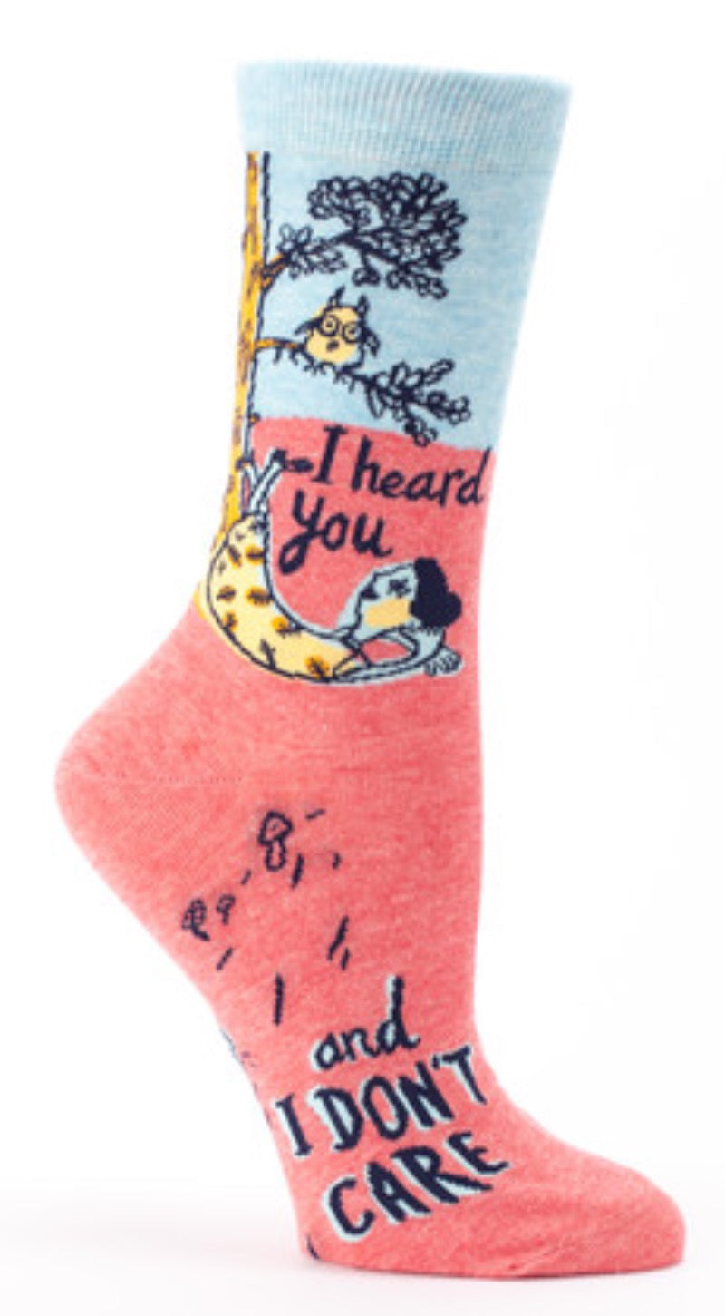 Novelty Socks - I heard you and don't care!ππ§¦π₯