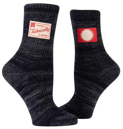 Novelty Socks - Probably Technically a Genius