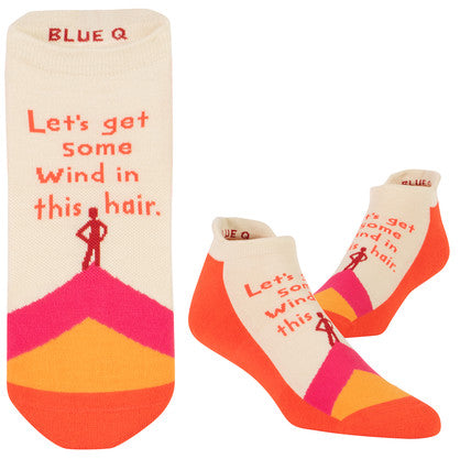 Novelty Socks - Lets get some Wind in this hair. Ankle Socks