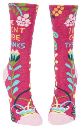 Novelty Socks - I Dont Care.....Thanks!