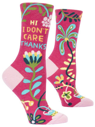 Novelty Socks - I Dont Care.....Thanks!
