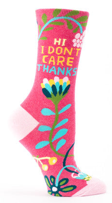 Novelty Socks - I Dont Care.....Thanks!