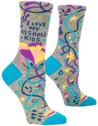 Get your feet cozy & show your love for those lil' troublemakers with our "I Love My Asshole Kids" socks! 😍🧦 Perfect gift id