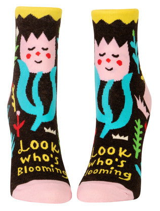 Novelty Socks -Look Who is Blooming ankle socks!