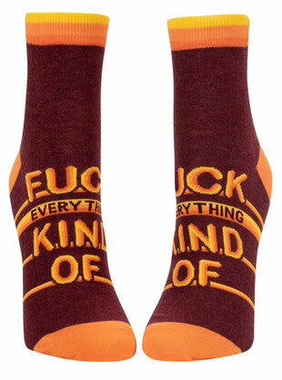 Novelty Socks -"F*ck Everything" ankle socks