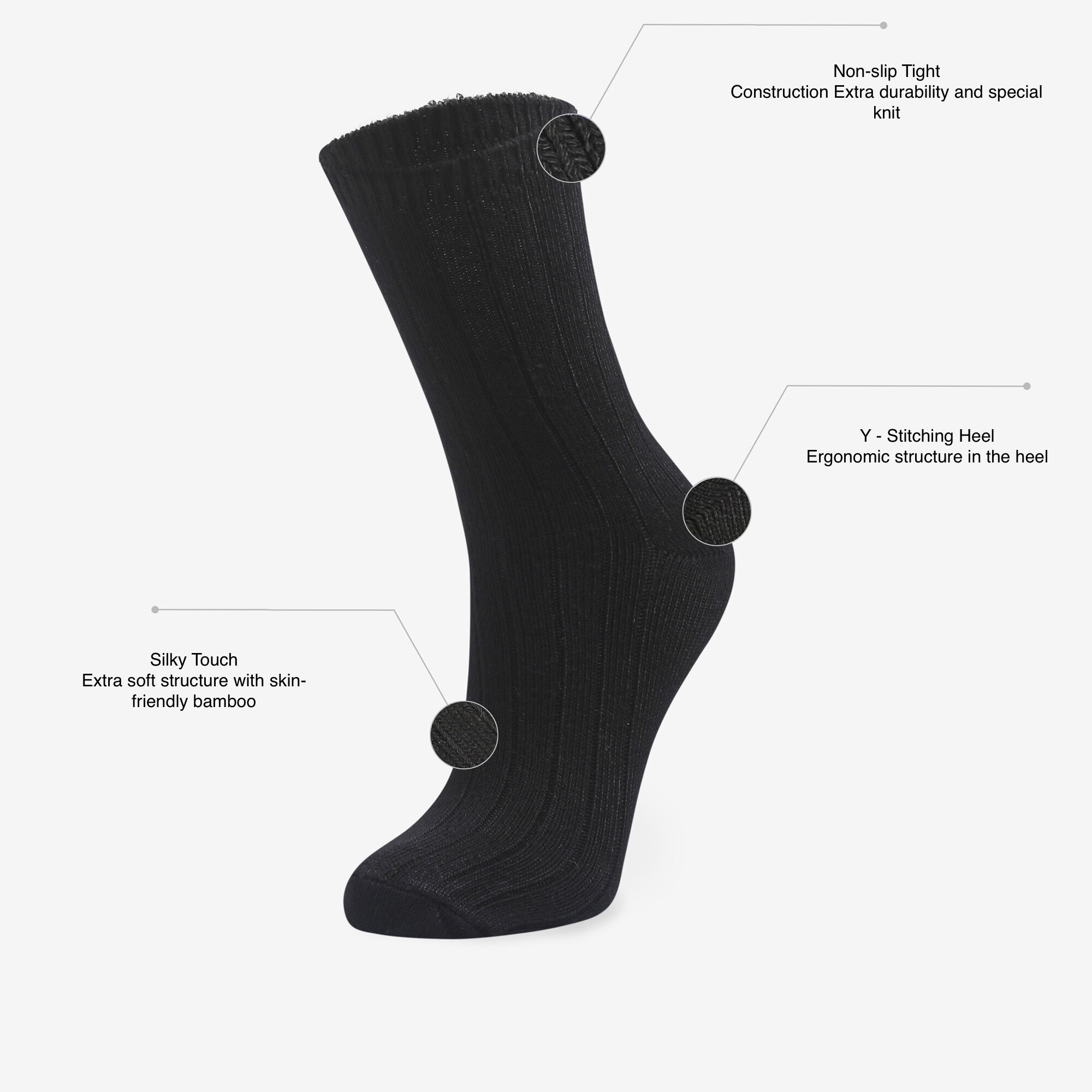 Bamboo Ribbed Socks