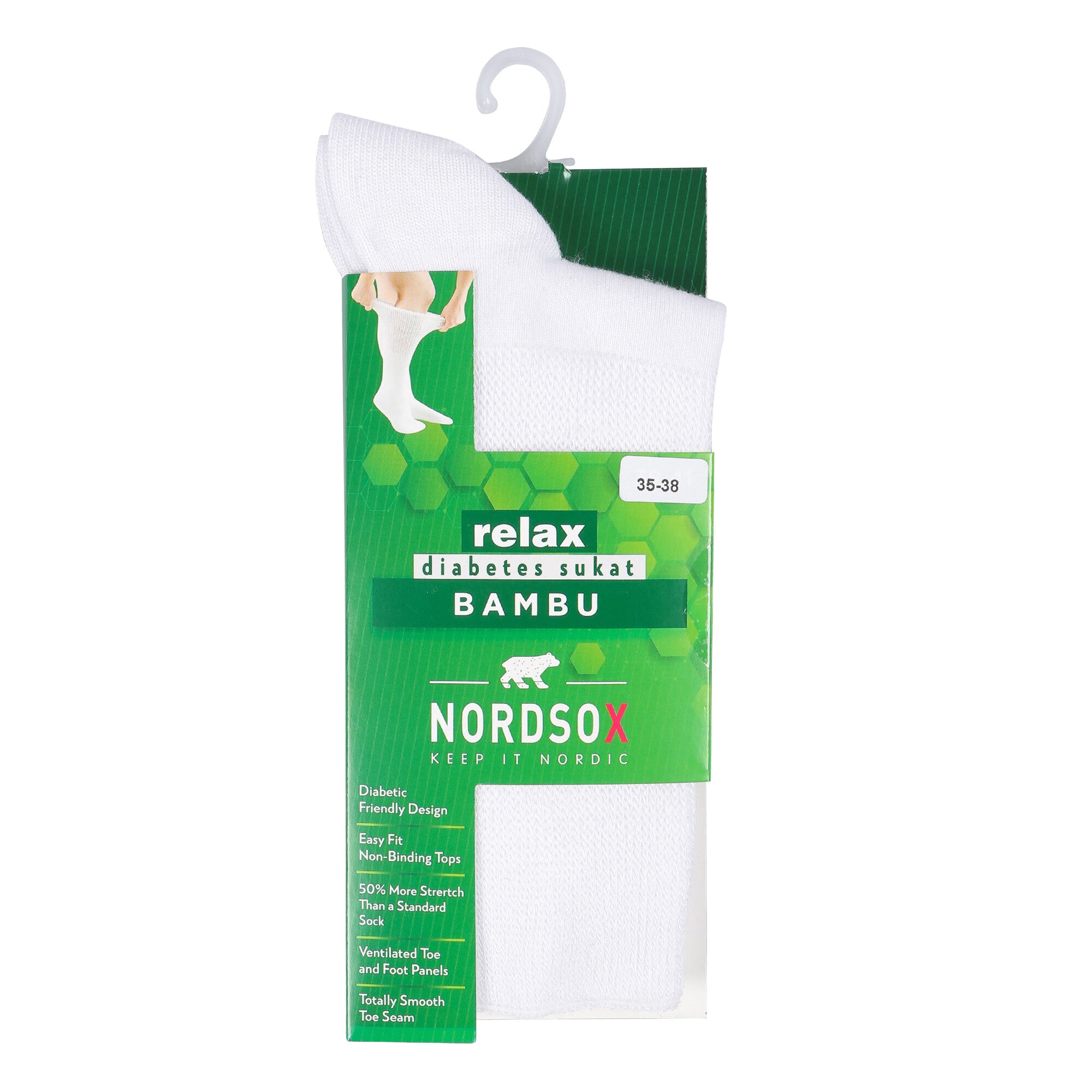 Bamboo Diabetic Socks Black Or White