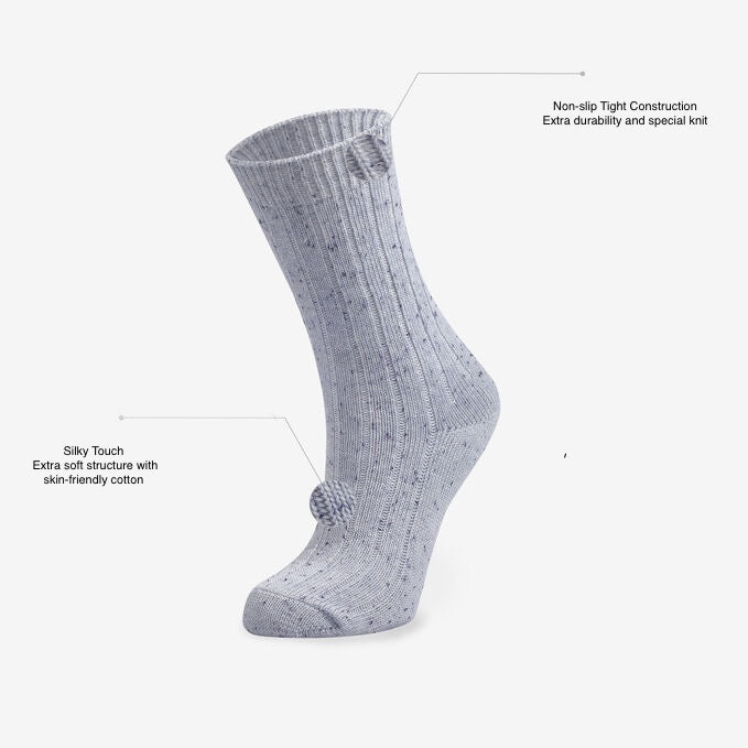 Women's Winter Cuffed Socks- Grey