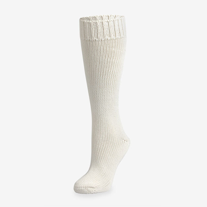 Knee high wool socks Cream boxofsocks
