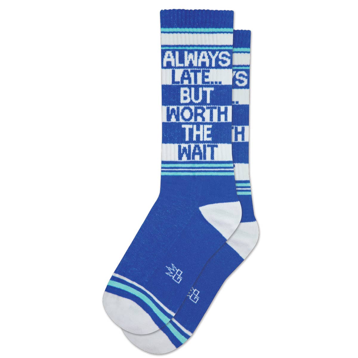 Novelty Socks Always Late... But Worth The Wait Gym Crew Socks