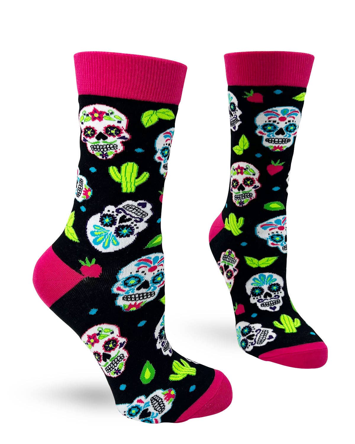 Novelty Socks - Sugar Skull Women's Crew Socks