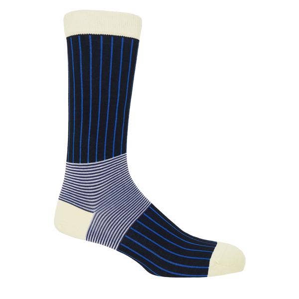 Stylish Oxford Stripe Socks-Black