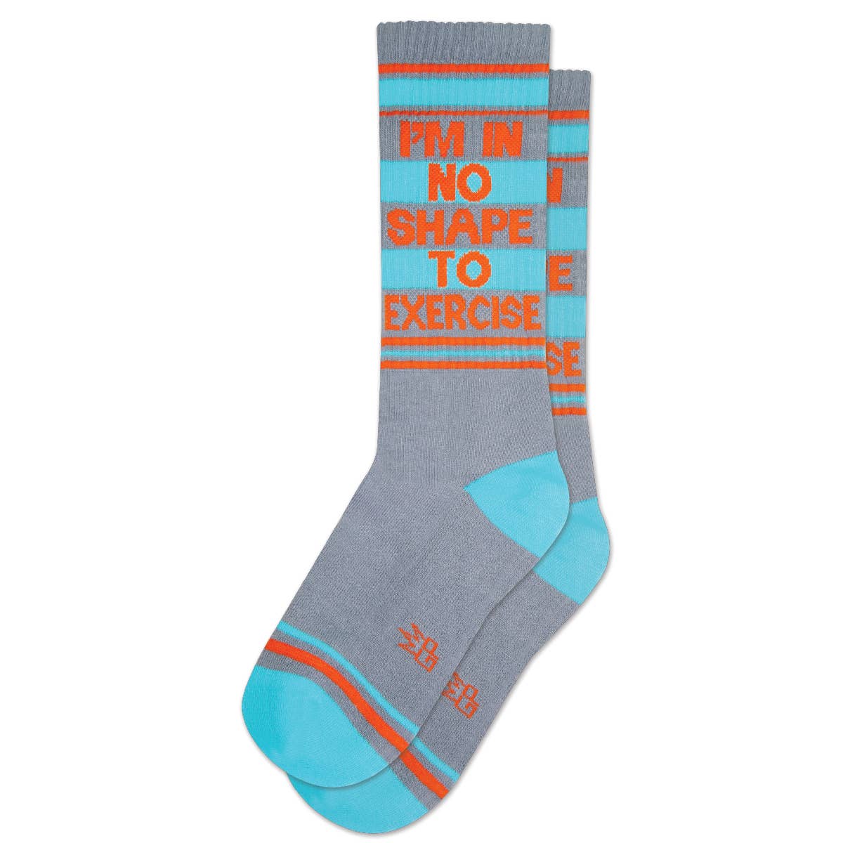NOVELTY SOCKS - I'm In No Shape To Exercise Gym Crew Socks