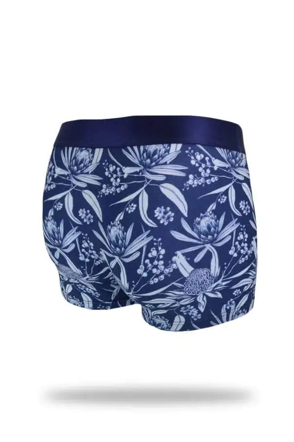 Bamboo Underwear Navy Boxer Shorts Naive Plant Design