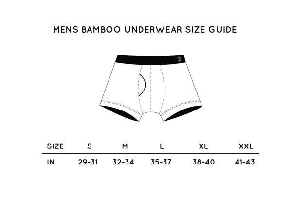 Mens Boxer Shorts Size Chart