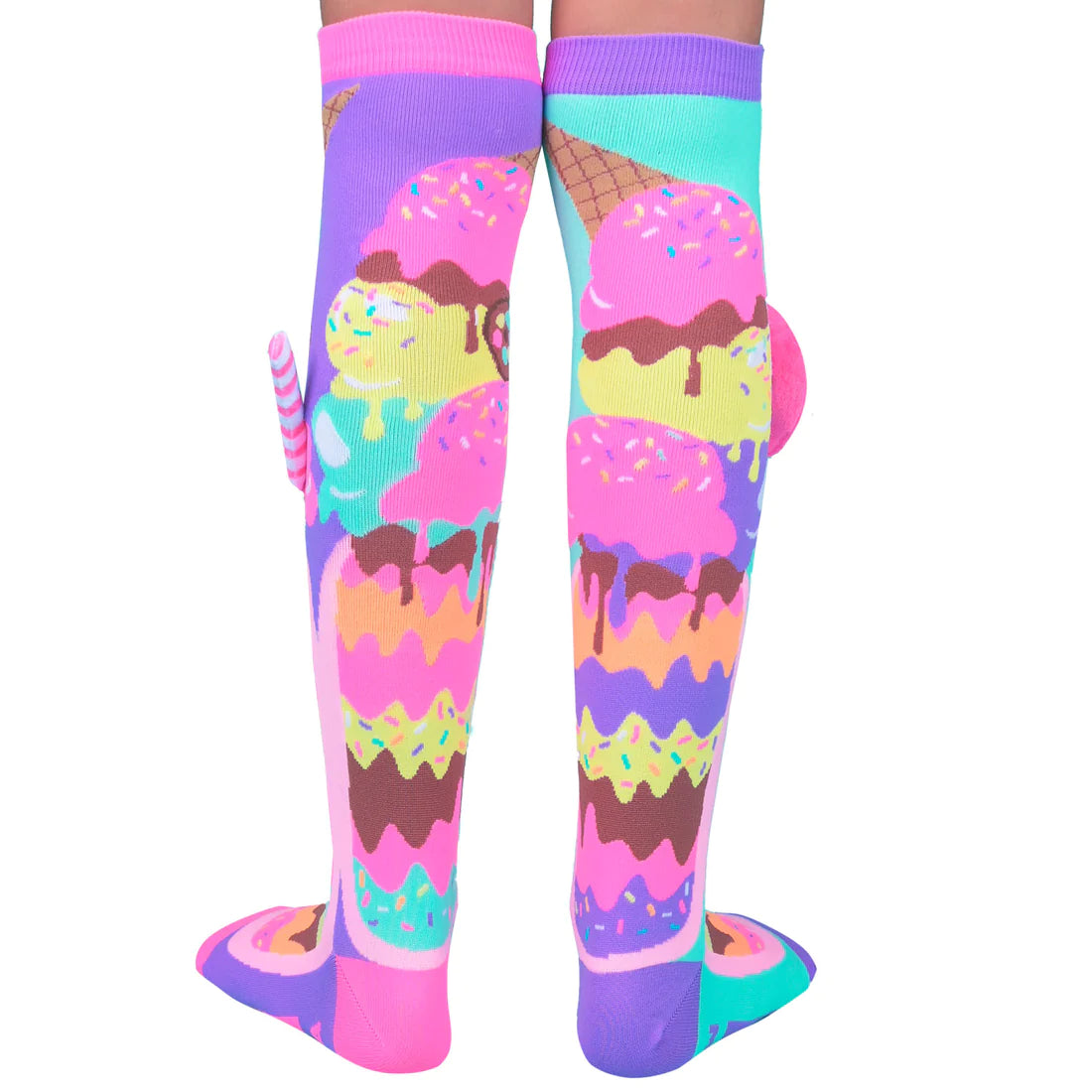 To add a bit of sweetness and excitement to your wardrobe, try our Milkshake Socks. These humorous socks are certainly one-of-a-kind due to their distinctive design, which includes a silly straw and a fluffy doughnut attached. These socks are soft, comfy, and long lasting because they are made of high-quality materials.