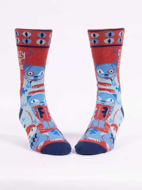 Novelty Socks- Crazy Cat Dude