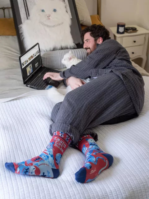 Novelty Socks- Crazy Cat Dude