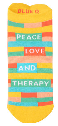 Novelty Socks - Peace Love & Therapy - Ankle Socks🧦✌️❤️🛋️