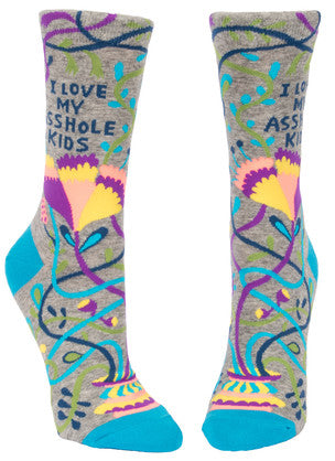 Get your feet cozy & show your love for those lil' troublemakers with our "I Love My Asshole Kids" socks! 😍🧦 Perfect gift id