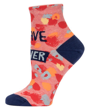 Novelty Socks -'I'll Behave Never' ankle socks!