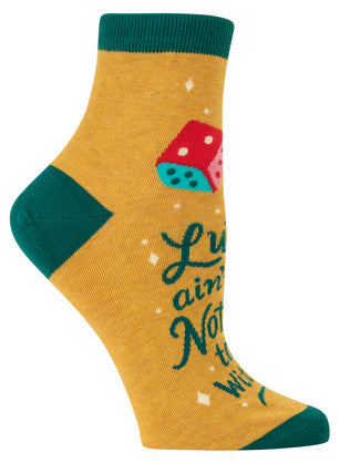 Novelty Socks -Luck Ain't Nothing To Do With It