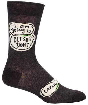 Novelty Socks -Get S**t Done Later