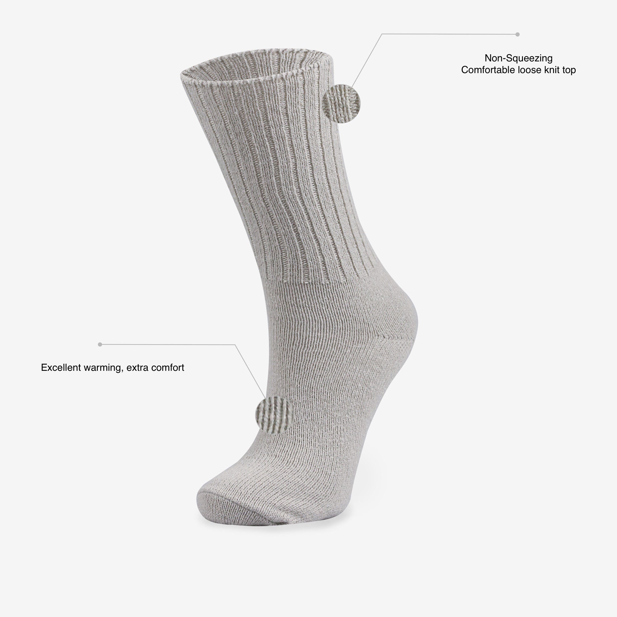 Sleeping socks 2 Pairs Womans Claret Red/Grey