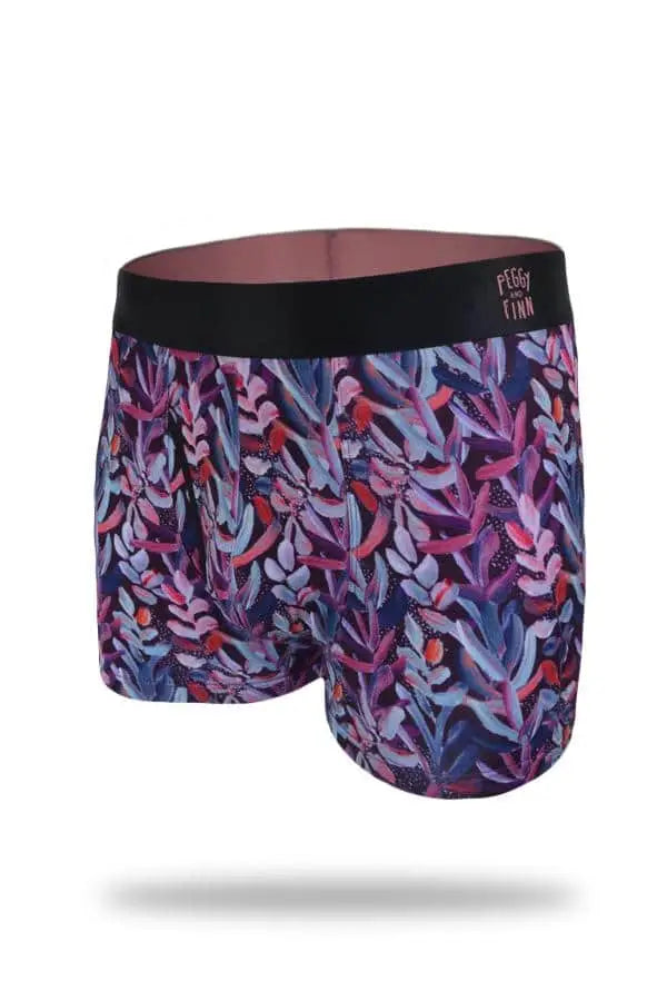 Bamboo Underwear Burgundy Boxer Shorts Native Plant Design