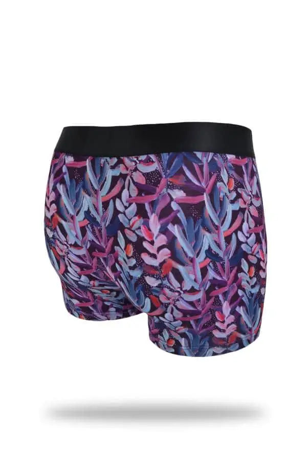 Bamboo Underwear Burgundy Boxer Shorts Native Plant Design