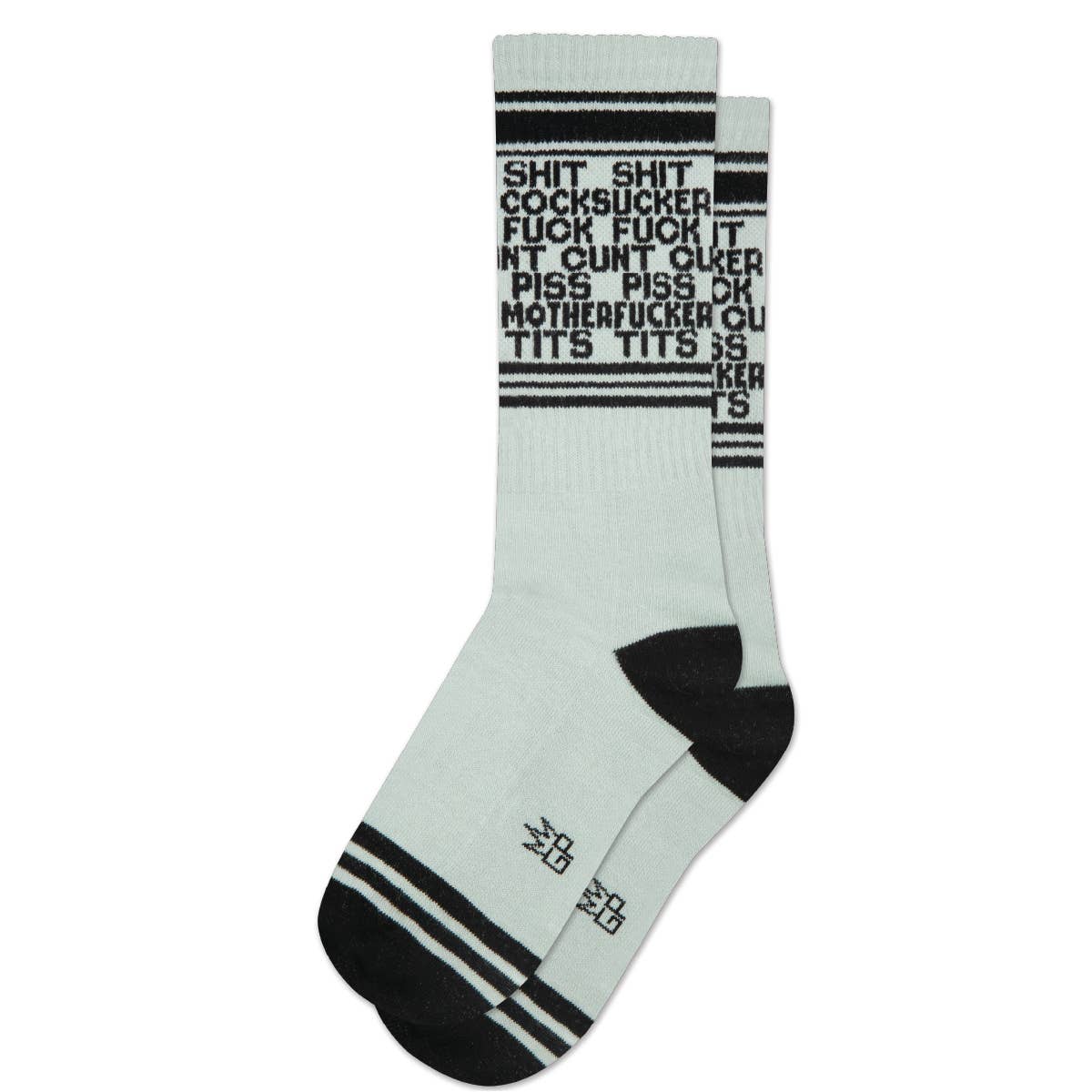 NOVELTY SOCKS - DIRTY WORDS Gym Crew Socks