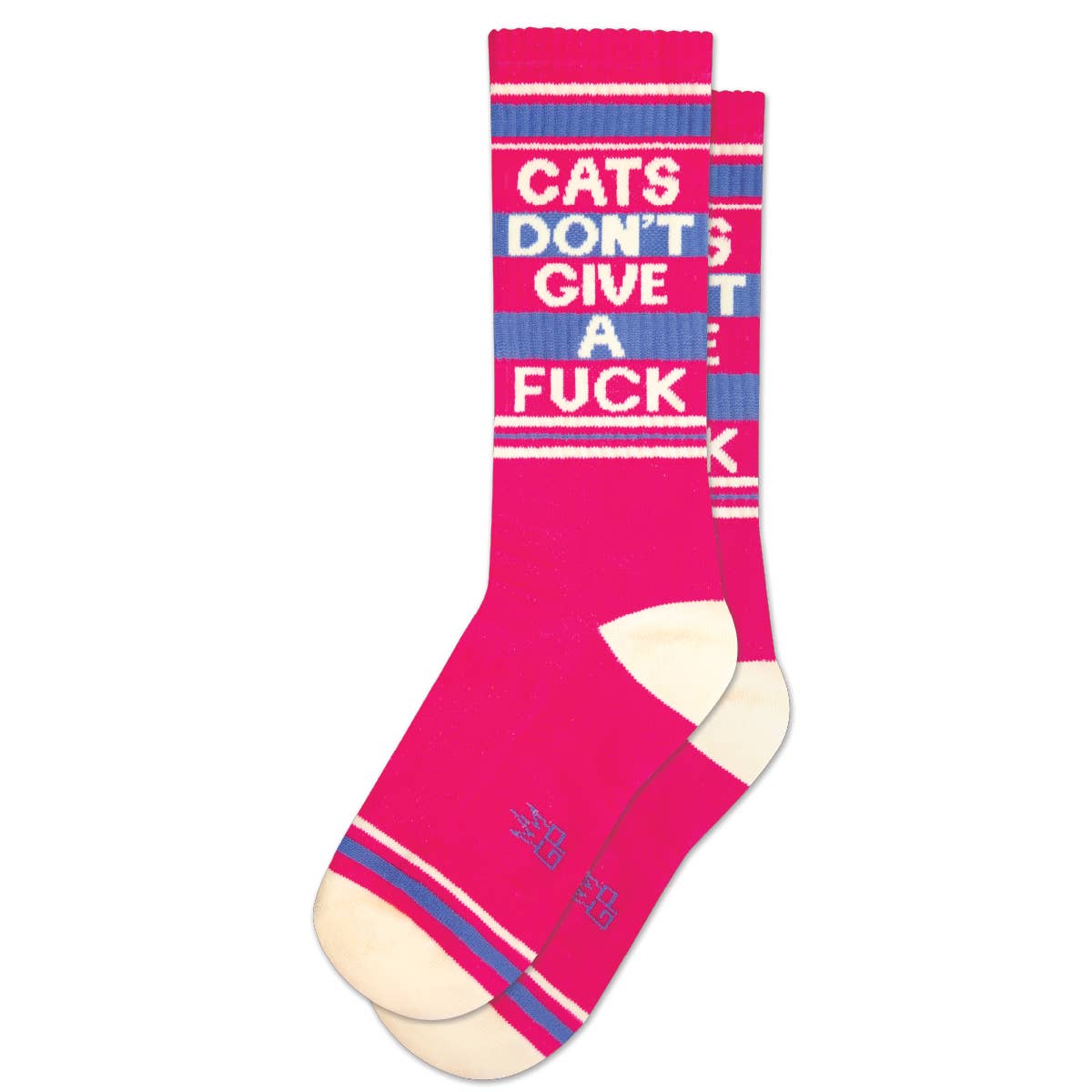 If you've ever tried scolding a cat, you know these are perhaps the most factual socks we've ever created.NOVELTY SOCKS - Cats Don't Give A Fuck Gym Crew Socks