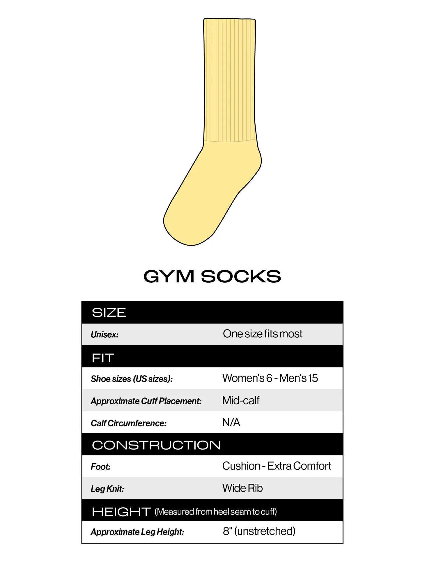 NOVELTY SOCKS - DIRTY WORDS Gym Crew Socks